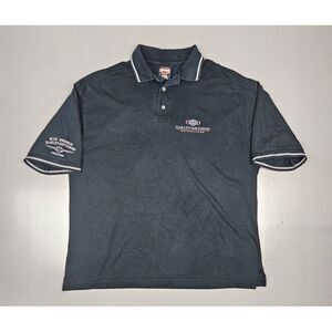 Harley Davidson Polo Shirt Mens XL. Black Embroidered Blue Springs MO.‎